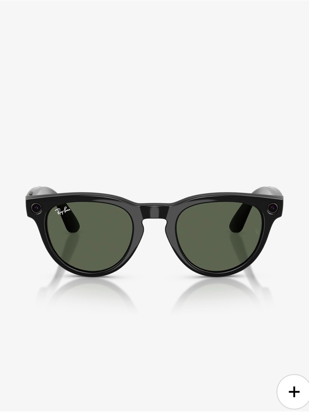 Ray-Ban Black Sunglasses with Green Lenses
